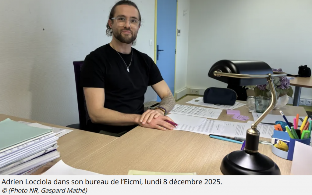 Photo d'illustration d'un article de La Nouvelle République avec Adrien Locciola, directeur pédagogique à l'EICMI